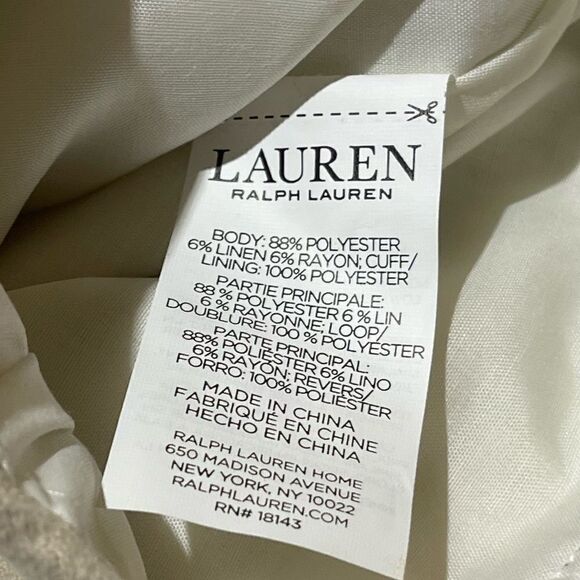 Ralph Lauren Holiday Christmas Gold Tan Pine Cones & Bough Ivory Stocking NWOT - Picture 8 of 8